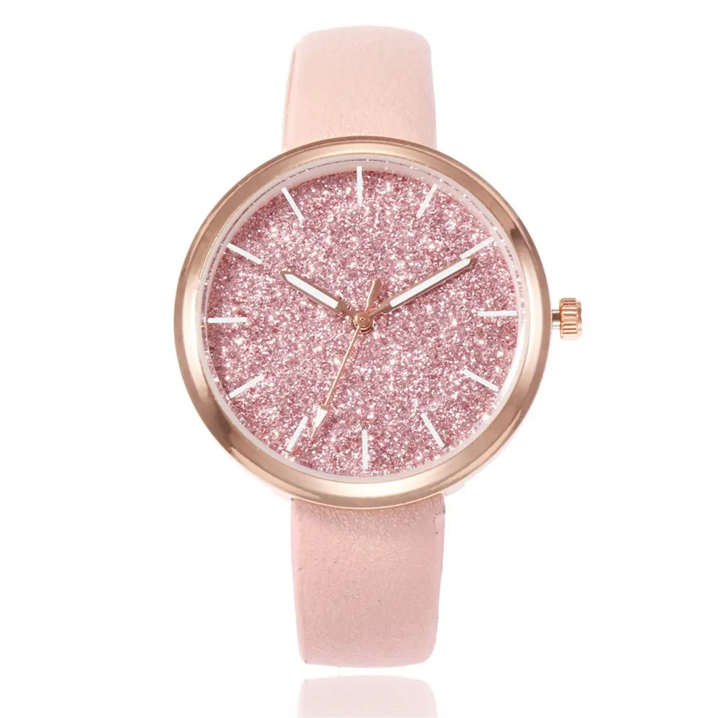 

Luxury Starry Women Watches Leather Quartz Ladies Bracelet Watch Simple Casual Clock Lovers Girl Wristwatch Relogio Gifts