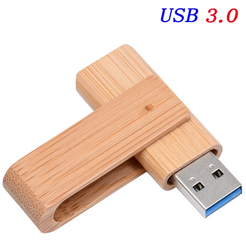 JASTER USB 3,0 лазерная гравировка логотип на заказ Деревянный вращающийся usb флеш-накопитель перевернуть флешки 64 ГБ 16 ГБ 32 ГБ карта памяти - Цвет: Carbonized bamboo