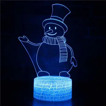 

White base Lovely 7 color change 3D Lamp Christmas decorations gift for baby room lights wholesale Valentine Led Night Light