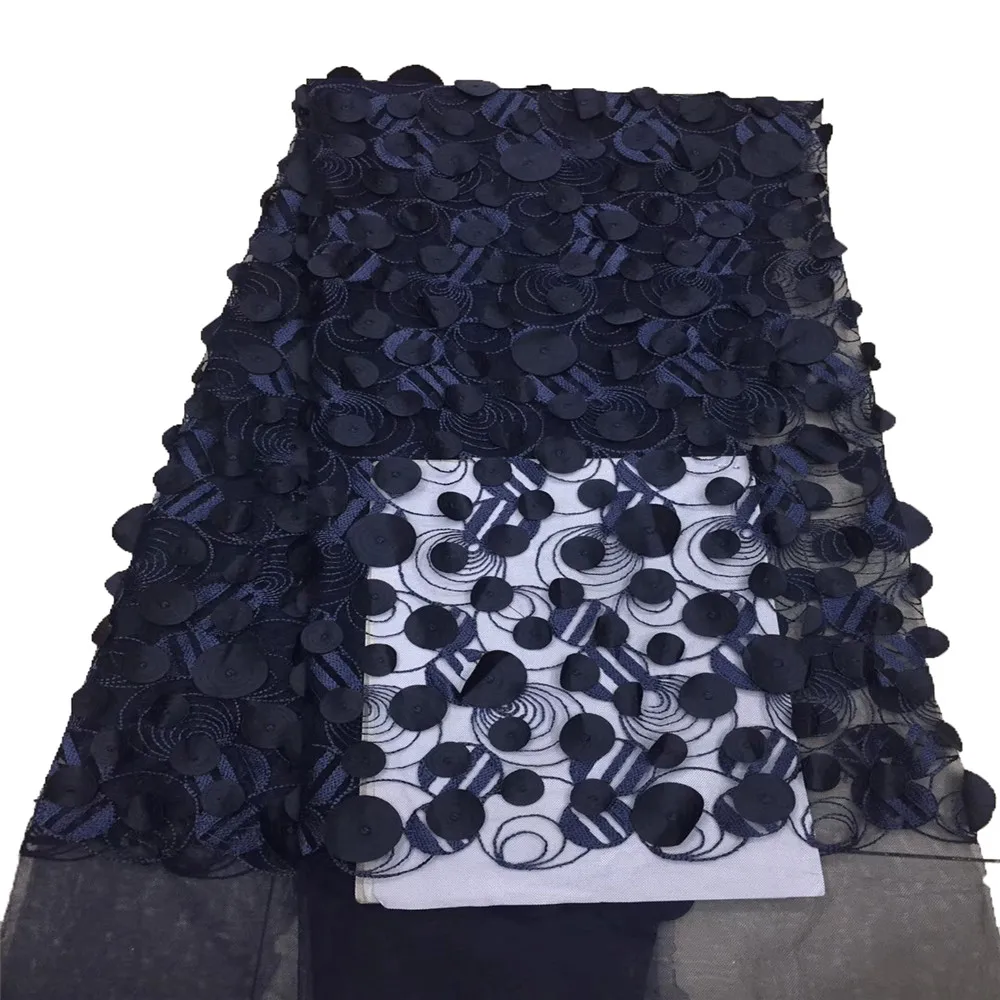 

2018 New style French net lace fabric 3D flower African tulle mesh lace fabric high quality african lace fabric X345-2