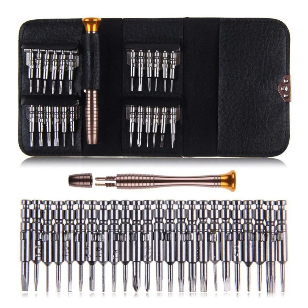 

Mini Precision Screwdriver Set 25 in 1 Electronic Torx Screwdriver Opening Repair Tools Kit for iPhone Camera Watch Tablet PC