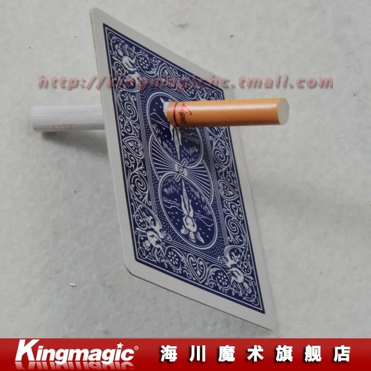 

2pcs/lot Cigarette Thru Card Cigarette Penetration Card Magic Magic Tricks Magic Props Free shipping 2pcs/lot