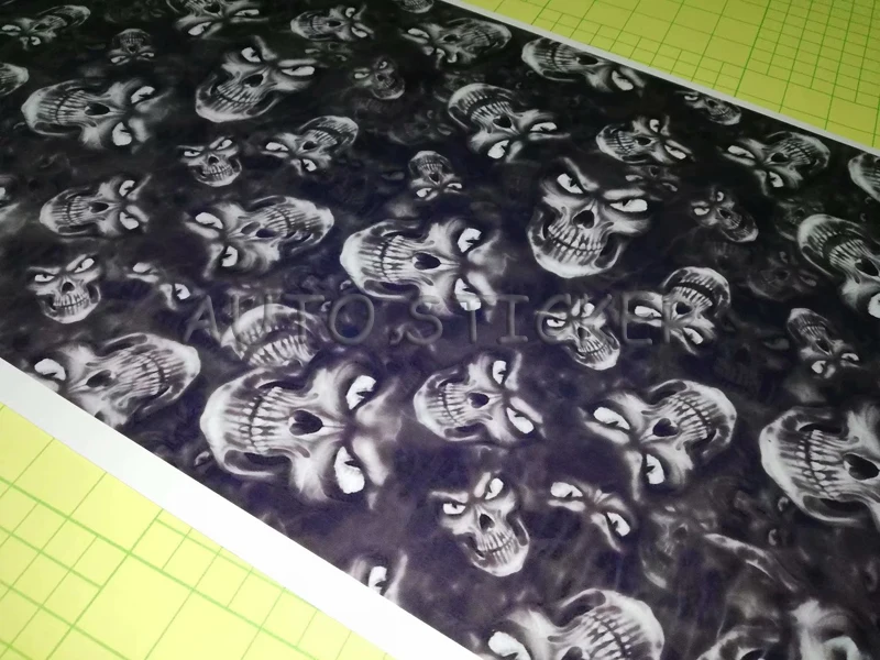 black white skull camo vinyl car wraps sticker bomb film 66