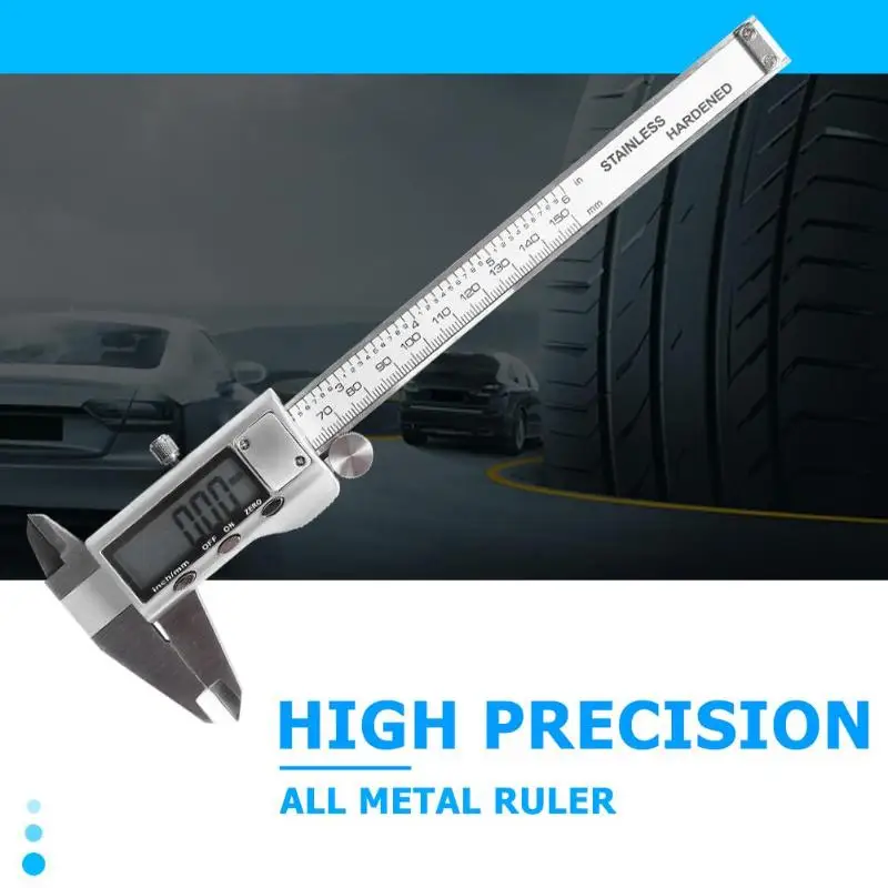 

Metal Electronic 150mm Digital Display Vernier Caliper Digital Display Caliper Equipped With LCD Screen Car Repair Tool Measure