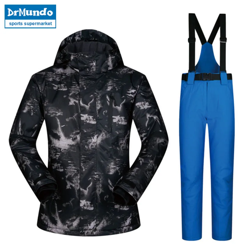 

2018 New Men Ski Suit Male Windproof Waterproof Thicken Clothes Snowboard Ski Jackets And Pants Sets Winter Brands