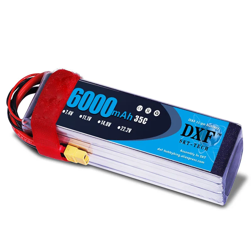 

DXF 14.8V 6000mAh 50C Burst 100C 4S Lipo Li-Polymer Battery Bateria AKKU for RC Car Quadcopter Helicopter Airplane