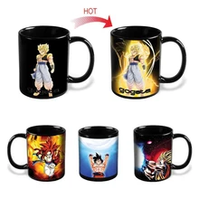 Drop verschiffen Farbwechsel Becher Dragon Ball Z Becher SOHN Goku Wärme Reaktiven Keramik Super Saiyan Kaffeetassen Taza Goku tasse
