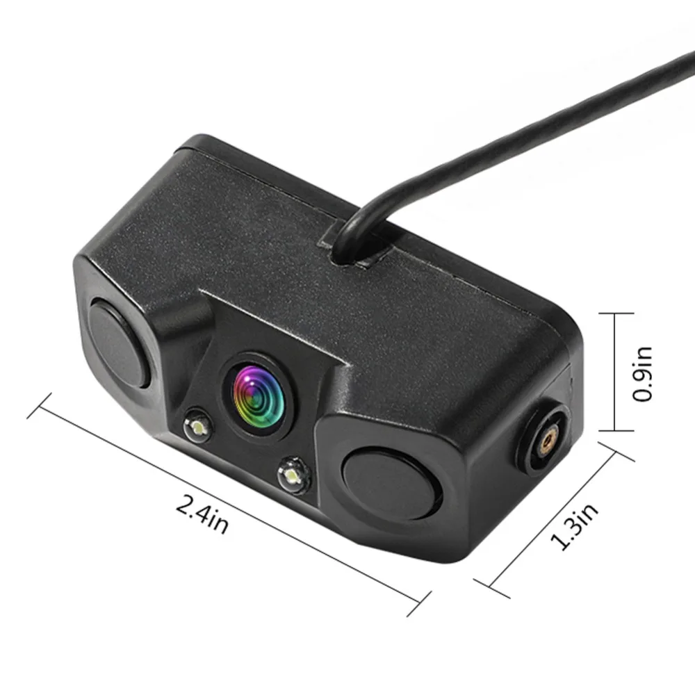 Online 3 en 1 cámara de visión nocturna para coche Sensor de Radar de aparcamiento ángulo de visión de 170 grados IP67 con receptor de transmisor inalámbrico de 2,4G