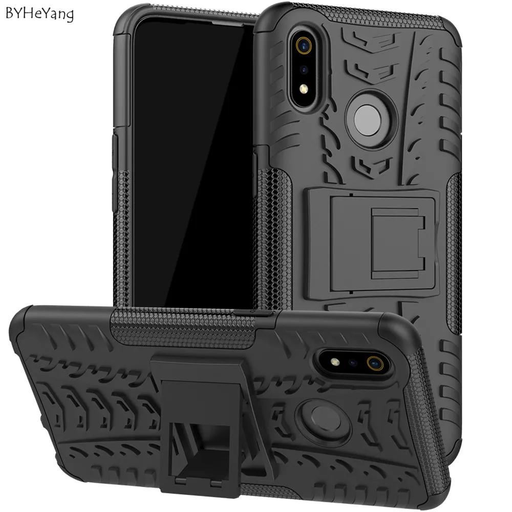 For Oppo Realme 3 Case Realme3 Heavy Duty Armor Rubber Phone Shockproof
Silicone Hard Case For Oppo Realme 3 cover With Holder