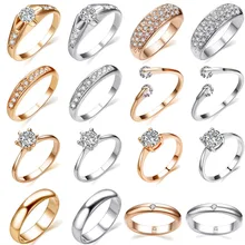 UMODE, розовое золото, обручальные кольца для женщин, винтажные, любовь, камень, палец, кольцо, аксессуары, опт, много, оптом