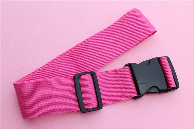 pink luggage strap