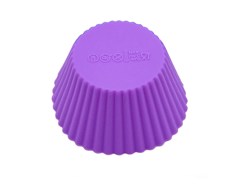 6Pcs Silicone Muffin Cups Cake Mold Round Cupcake Mold Reusable Cupcake Liners Silicone Mold Pastry Baking Tools Mixed Colors (10)