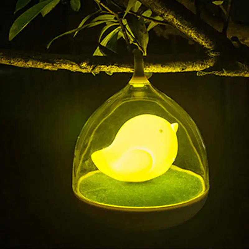 Bird Cage Lamp Small USB LED Night Light Touch Dimming Lamp Bird