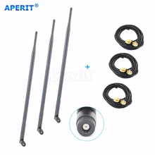Aperit 3 9dBi 2,4 ГГц 5 ГГц Wi-Fi RP-SMA антенны+ 3 10ft удлинителями TP-Link TL-WDR3500