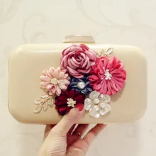 Мода лето цветок Для женщин клатч белый черный женские роскошные вечерние сумки женские розовые свадебные цепь сумка мешок основной