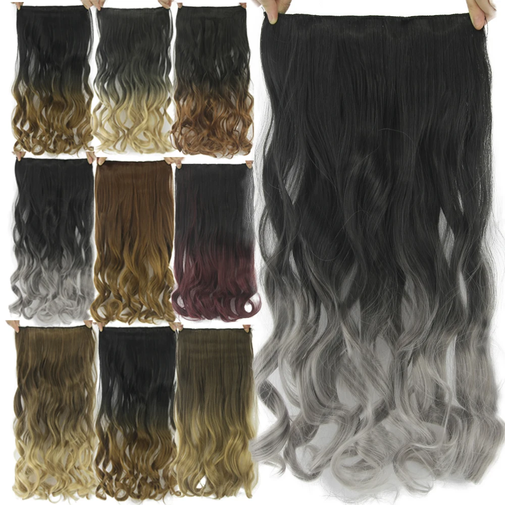 Soowee 60cm Long Synthetic Hair Clip In Hair Extension Heat Resistant Hairpiece Natural Wavy Hair Piece