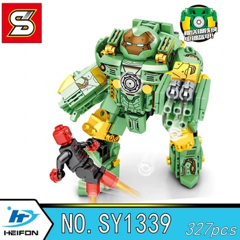 

Hulkbuster MK37 armor Iron Man Avengers Super Hero Building Blocks Bricks Compatible legoinset 76105 Model toy SY 1339