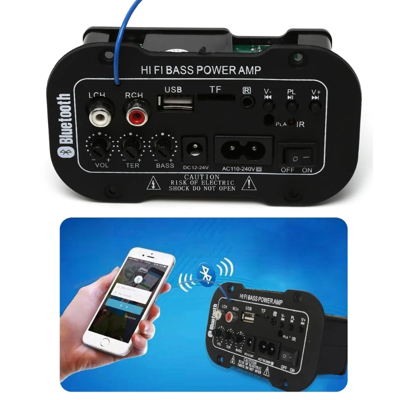 1 комплект Универсальный 25 Вт Авто Стерео Bluetooth Сабвуфер Hi-Fi усилитель басов доска аудио TF USB 220 В/12 В/24 В
