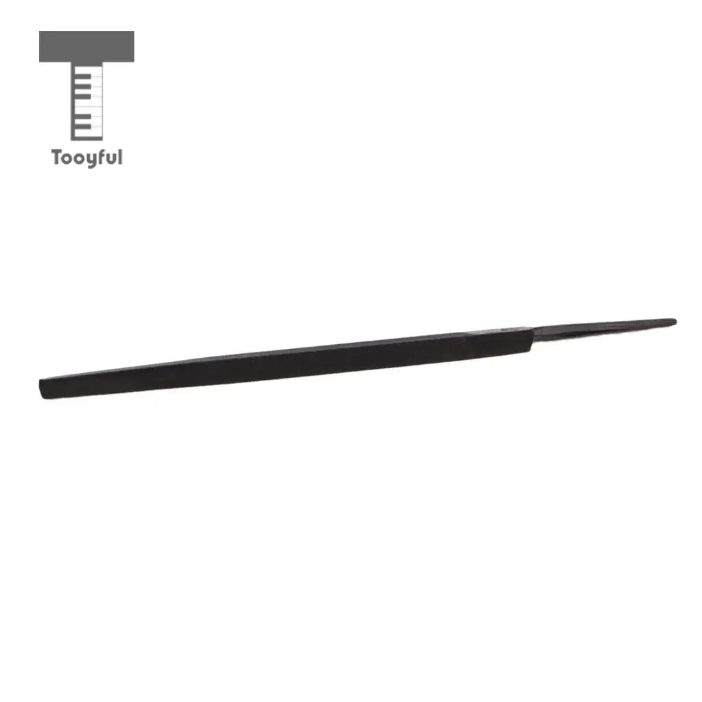 Tooyful Carbon Steel Guitar Fret Crowning File Dressing File with 3 Size Edges Luthier Tool