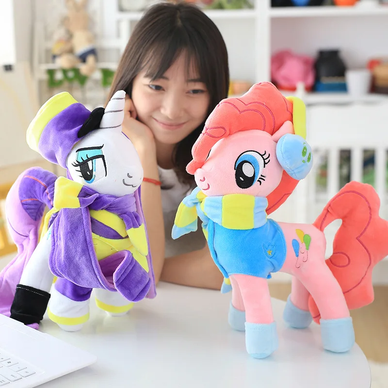 Drop Shipping Big Size Clothes Accessories Wearable Cartoon Pony Unicorn Stuffed Horse Plush Doll Toys for Children Fans Gift | Игрушки и