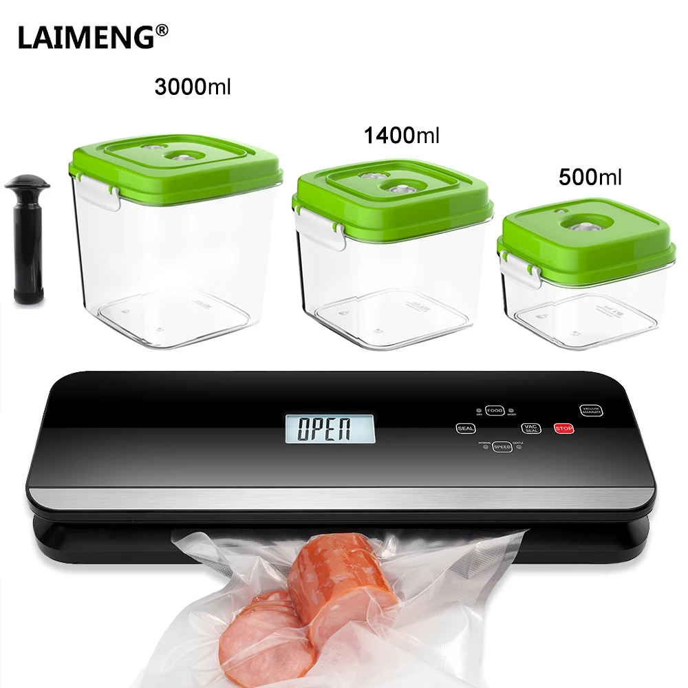 LAIMENG Automatic Vacuum Food Sealer Food Grade Canister Vacuum Bags