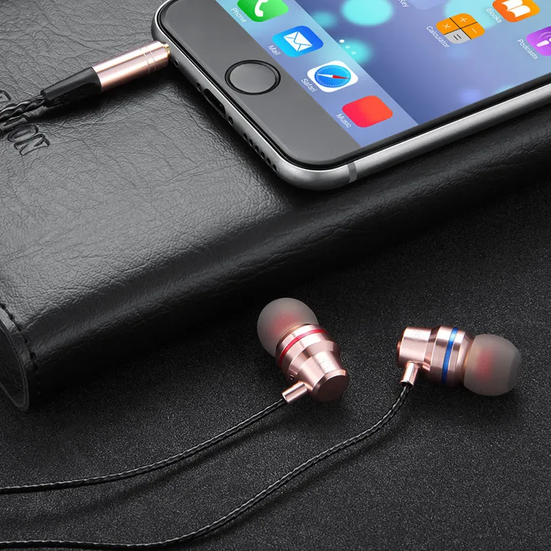 Металлические проводные наушники 3,5 мм супер бас тяжелый звук Спортивная гарнитура с микрофоном 4D стерео гарнитура для samsung Xiaomi MP3 Auriculares