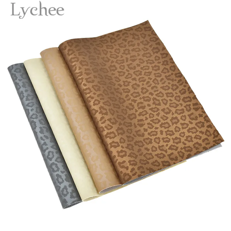 

Lychee 29x21cm A4 Printed Leopard Faux PVC Leather Fabric High Quality Synthetic Leather DIY Material For Handbag Garments