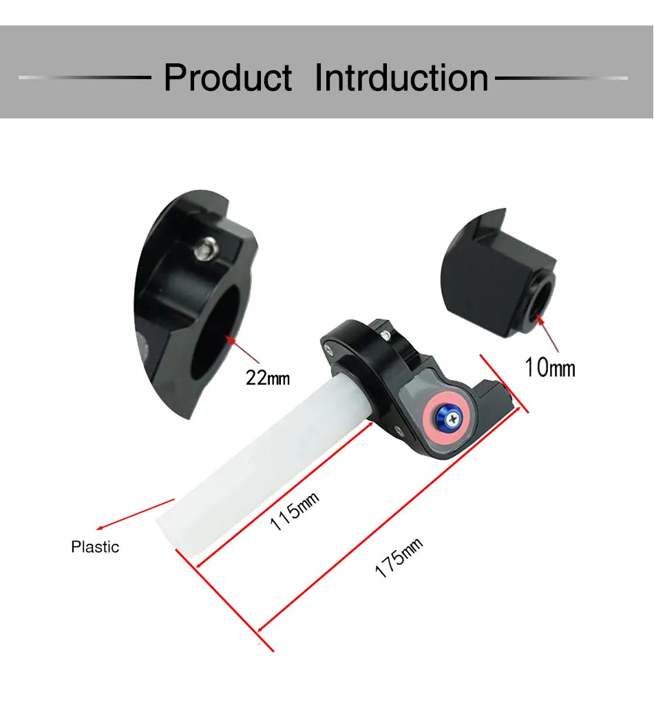 Alconstar-7/" рукоятка мотоцикла с 1/4 быстрым поворотом дроссельной заслонки с кабелем грязи велосипед ямы руль мотокросса KTM CRF kayo