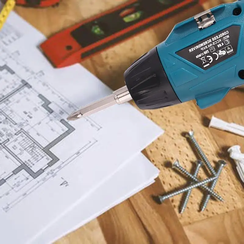 

4.8V Mini Rechargeable Cordless Electric Screwdriver Drill Bit Set w/Lamp