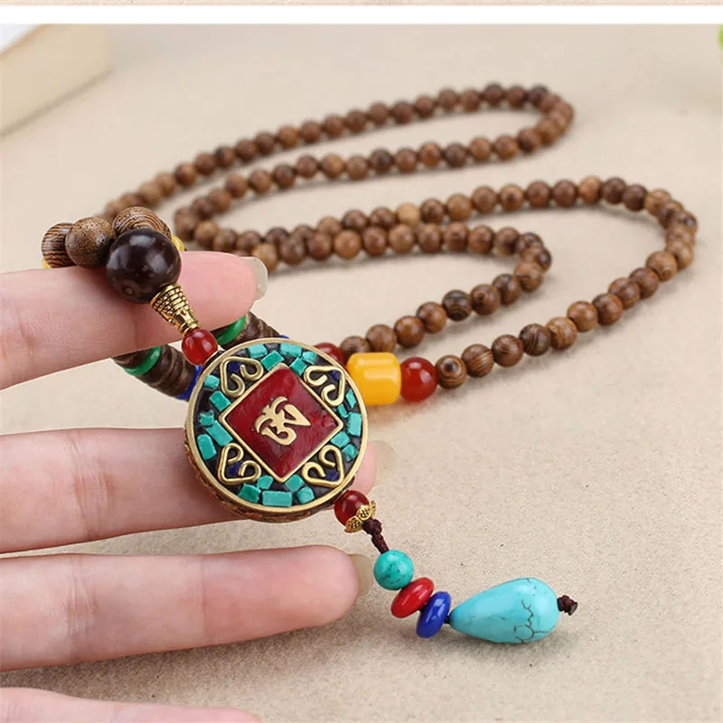 

Vintage Ethnic Style Fish Elephant Wood beaded Stone Pendants & Necklaces Statement Nepal Necklace Women Men Jewelry