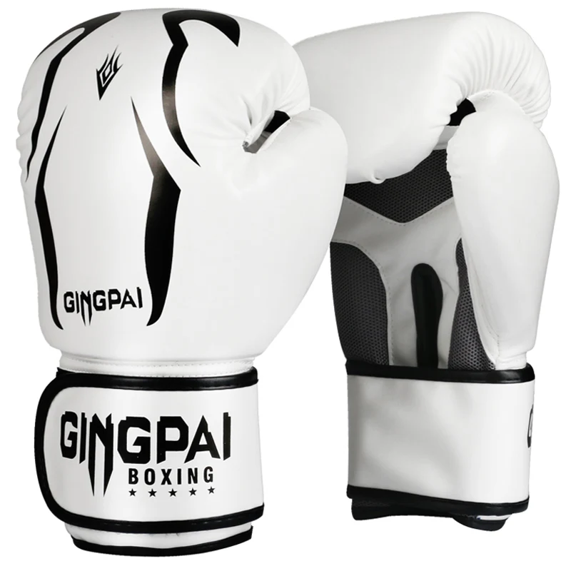 Adult Male Female Kick Boxing Gloves PU Leather Muay Thai Karate