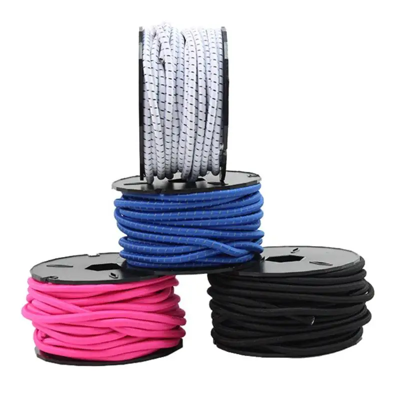

10 Meters 4mm Strong Elastic Latex Rope Bungee Shock Cord Stretch String 10m/33ft Paracord Parachute Cord for Repair Outdoor