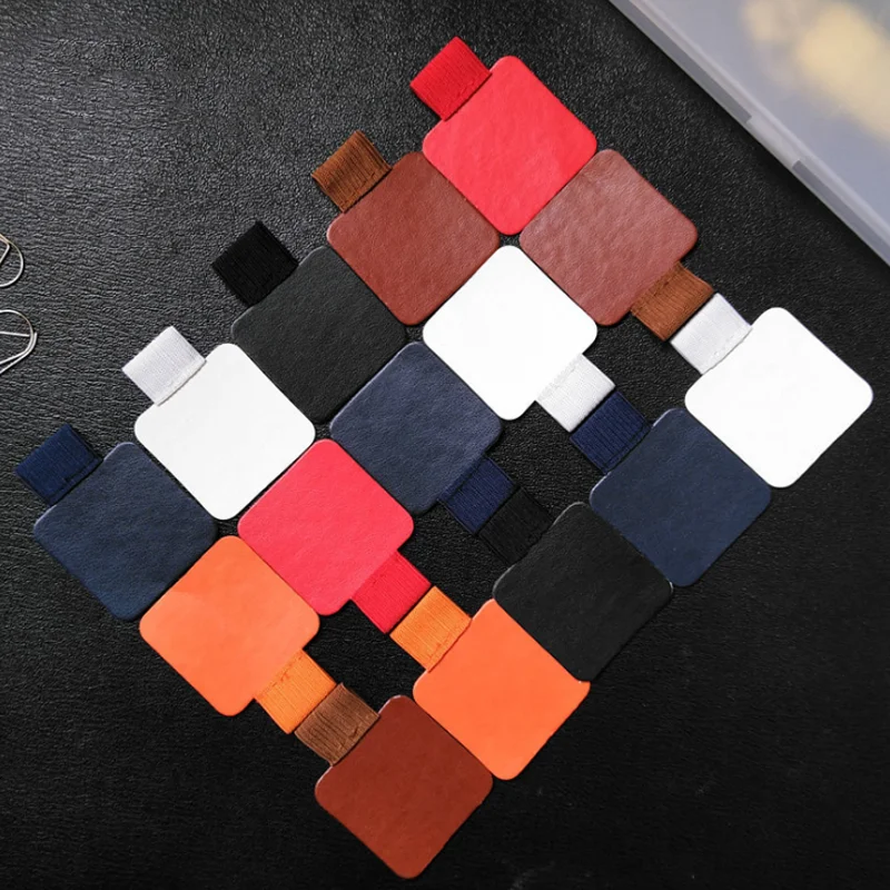 

1 Pcs Self Adhesive Leather Pen Holder Pencil Elastic Loop for Notebooks Journals Clipboards Pen Clips Stationery holder