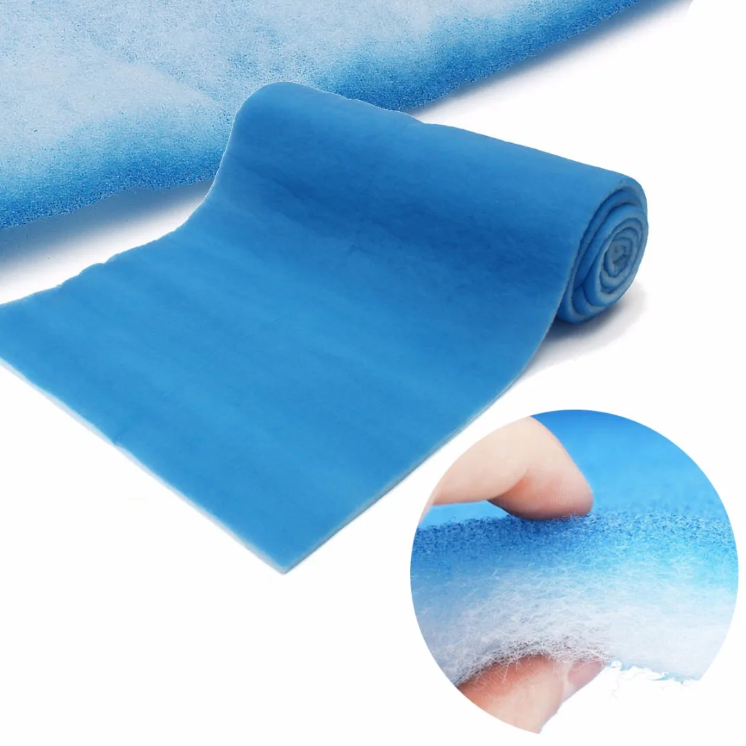 Polyester Fiber Air Filter 20mm Thickness Paint Shop Car Spray Booth Air Filter Material Extraction Panel Blue/White Waterproof