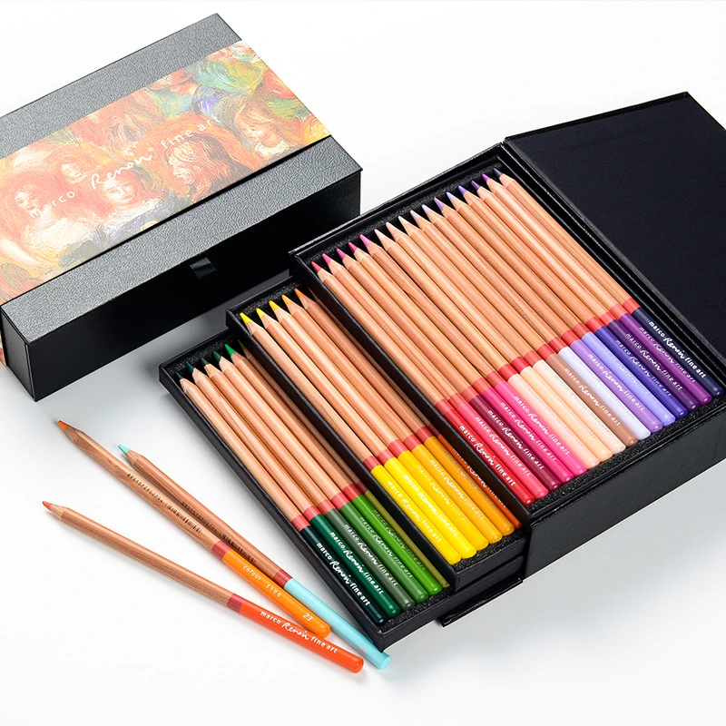 

Marco Art Renoa series art design oil color pencil 48 color pencil collection version carton packaging A3100