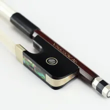 310C 4/4 полный размер Виолончель Лук смычок из цезальпинии Эбеновое дерево лягушка Никель Серебро приспособленный естественный белый конский волос Принадлежности для виолончели аксессуары