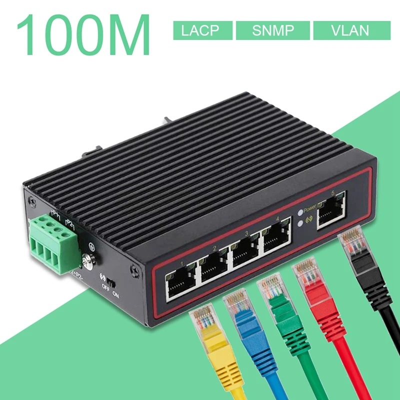 5-Порты и разъёмы RJ45 10/100M Ethernet настольный коммутатор концентраторы сети ноутбук DIN Rail Тип