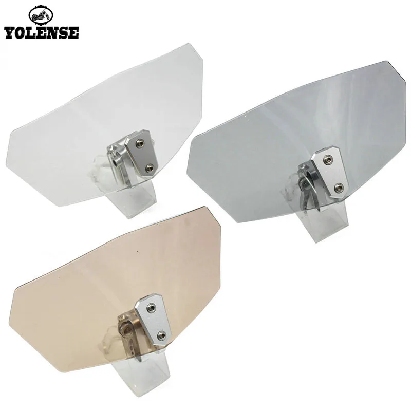 

For Motorcycle Adjustable Clip On Windscreen Windshield Extension Spoiler Wind Deflector Adjustable Lockable Moto