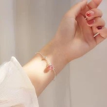 XIYANIKE распродажа! натуральный кристалл клубники простой браслет сладкий стиль массивные аксессуары обручальные ювелирные изделия для женщин подарок