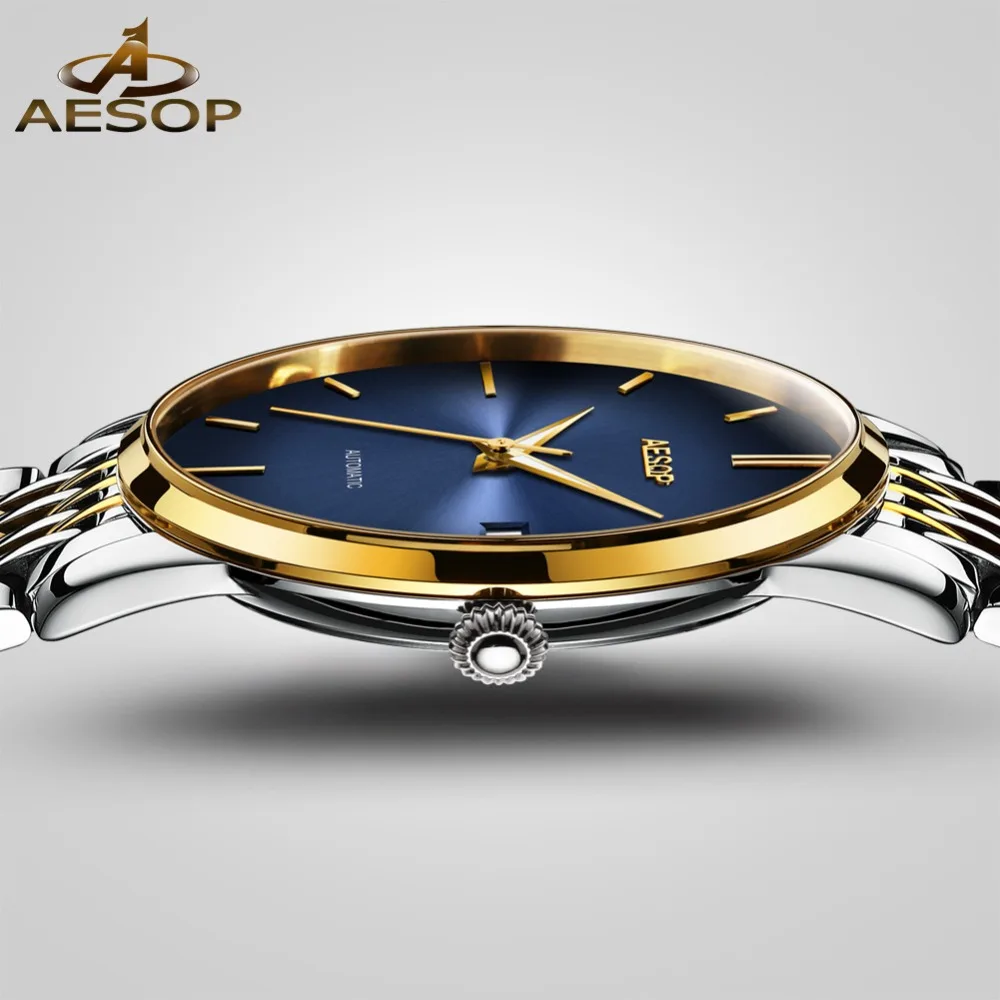 الفاخرة الرجال الميكانيكية ووتش تاريخ الذهب الفولاذ المقاوم للصدأ الأعمال الساعات للرجل مضيئة التلقائي الذكور ساعة الأزرق reloj هومبر الفاخرة الرجال الميكانيكية ووتش تاريخ الذهب الفولاذ المقاوم للصدأ الأعمال الساعات للرجل مضيئة التلقائي الذكور ساعة الأزرق reloj هومبر