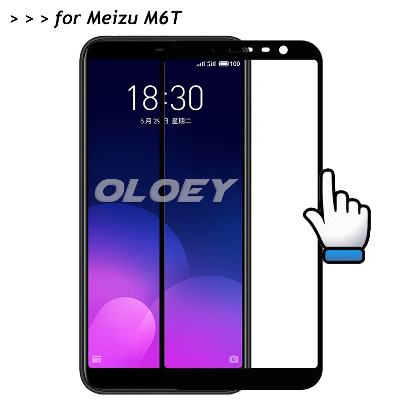 Для Meizu M6T полное покрытие закаленное Стекло с уровнем твердости 9 H 3D Экран