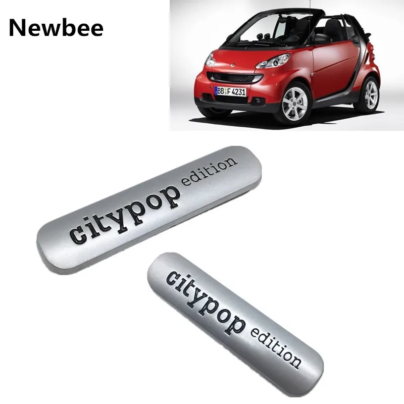 Newbee 2 шт./лот 3D Автомобильная Наклейка металлическая эмблема citypop издание зеркало