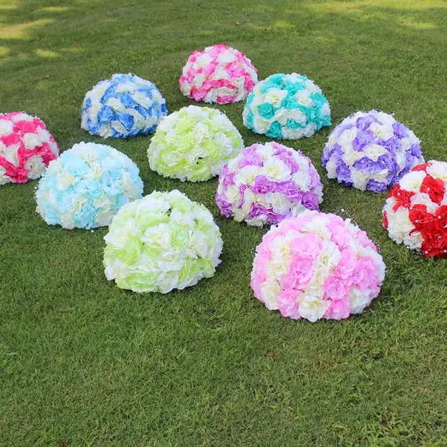 $US $87.40 Road lead wedding flower set decoration party flower buqets for roman pillar or wedding column 10pcs/lot wedding decoration