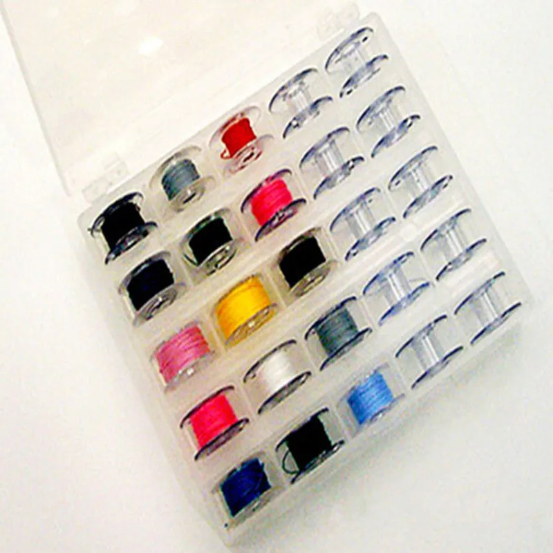 

Best Selling Empty Transparent Spools Plastic Storage Box Sewing Machine Bobbin Spool Organizer