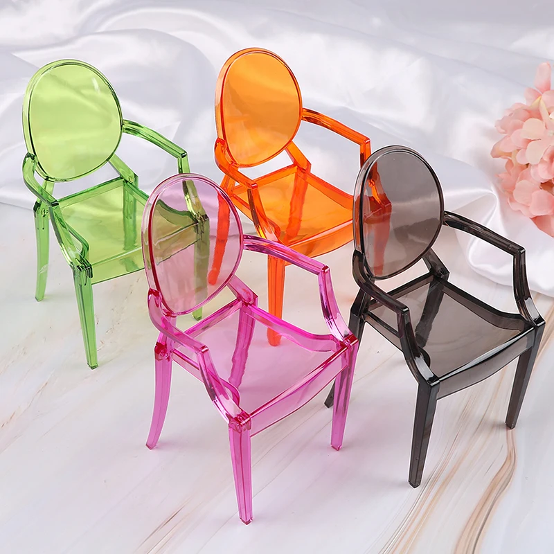 1 6 Puppenhaus Miniatur Simulation Sessel Modell Kunststoff Stuhl Möbel Dekor 