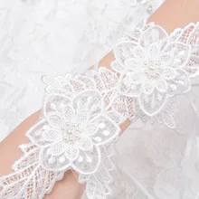 1 пара Свадебные перчатки Кружева Мода выдалбливают цветок росы напалечник платье с перчатками Аксессуары свадебные украшения