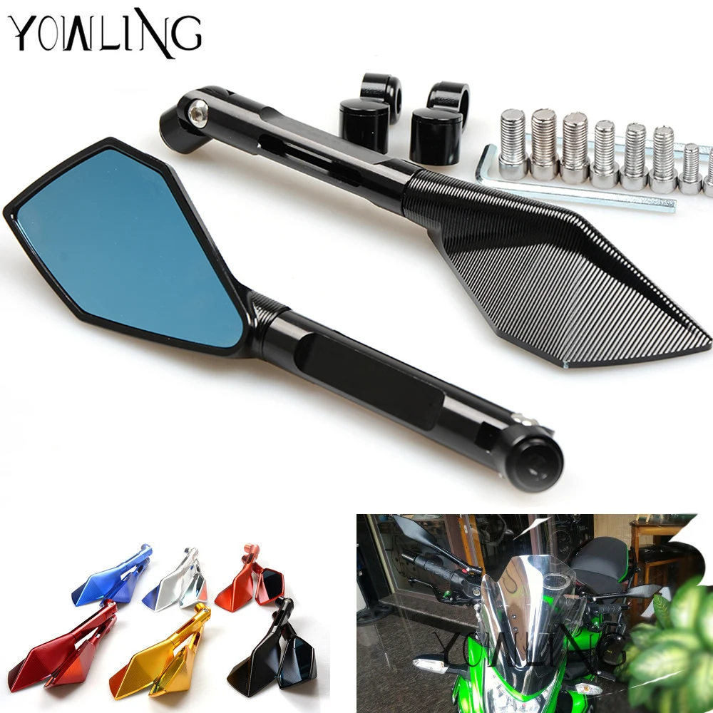 Motorcycle 7//8/" Handle Bar End Rearview Mirrors For SUZUKI GSR600 GSR750 V-Strom