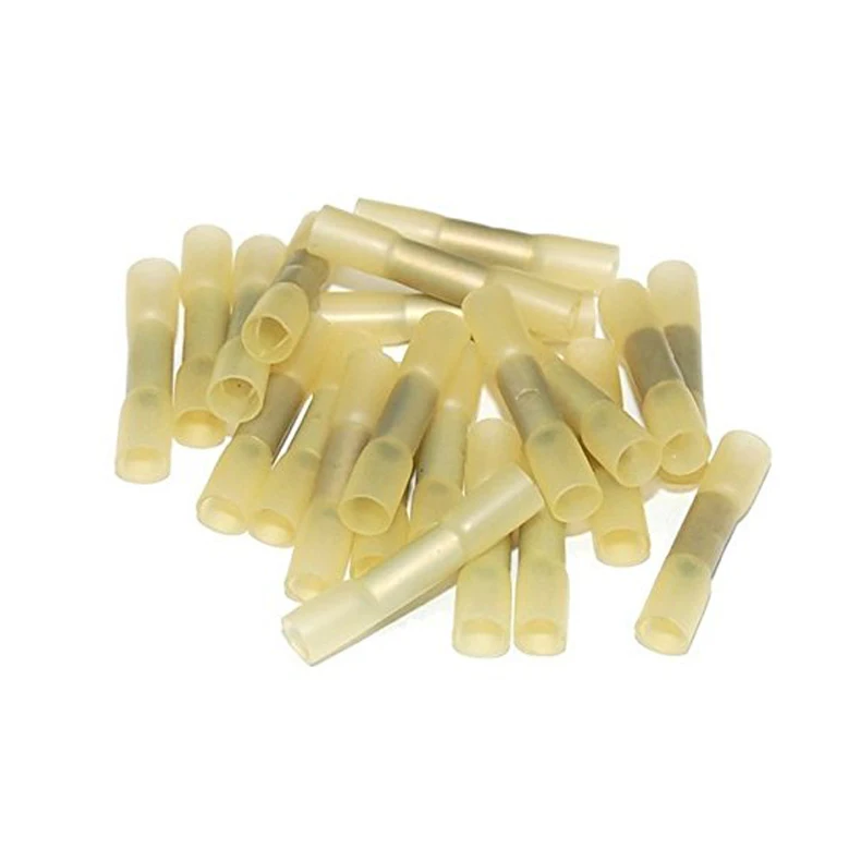 

100pcs BHT5.5 Insulated Heat Shrink Butt Wire Electrical Crimp Terminal Connector 10-12AWG --M25