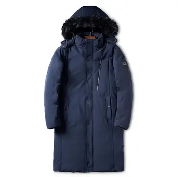 

2019 New Men's Long Fur Hood Winter Coats Fashion Casual Thick Warm Waterproof Down Parkas Jacket 0607-013