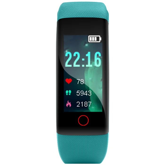 IT109 умный браслет с пульсометром, Мониторинг Артериального давления, умный Браслет, фитнес-шагомер, спортивный браслет для Android IOS - Цвет: Medium Aquamarine